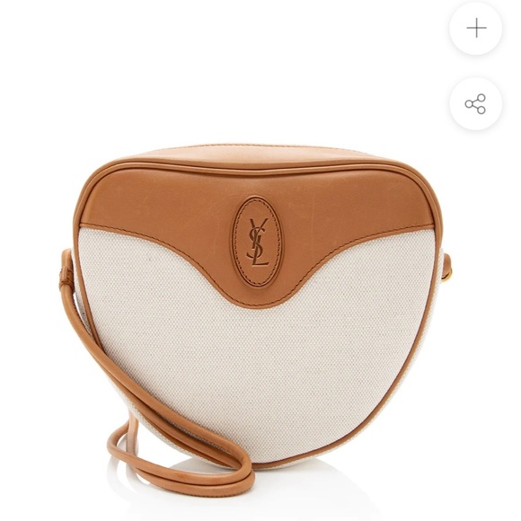 NWT Saint Laurent Canvas Sac Coeur Crossbody Bag - Picture 9 of 10